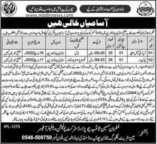 population welfare department