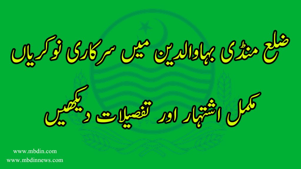 latest jobs in mandi bahauddin