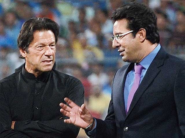 Imran khan with waseem akram