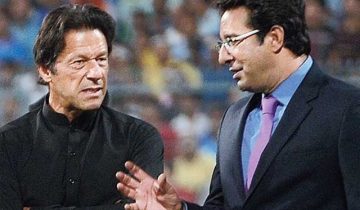 Imran khan with waseem akram