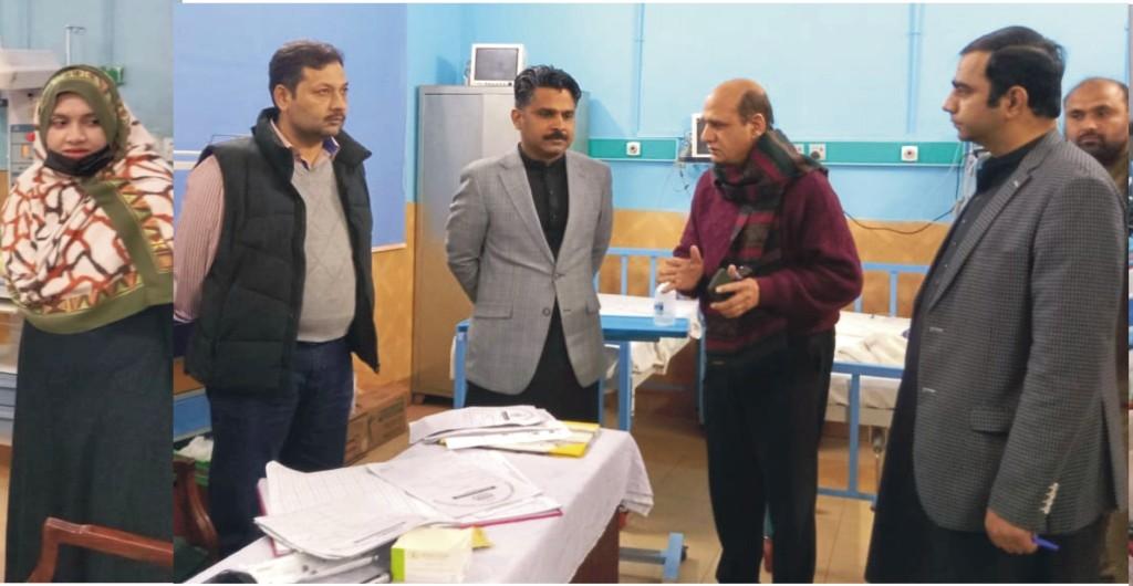 Assistant Commissioner Aamir Mehmood visited Mandi Bahauddin hospitals