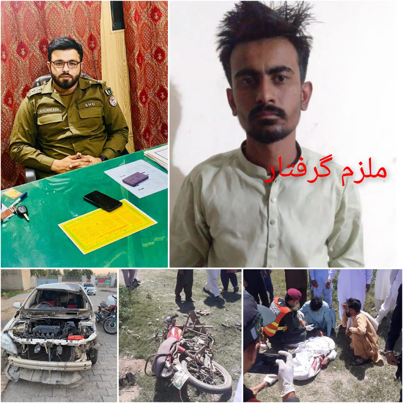 Car driver who crushed 2 people on Sargodha road arrested