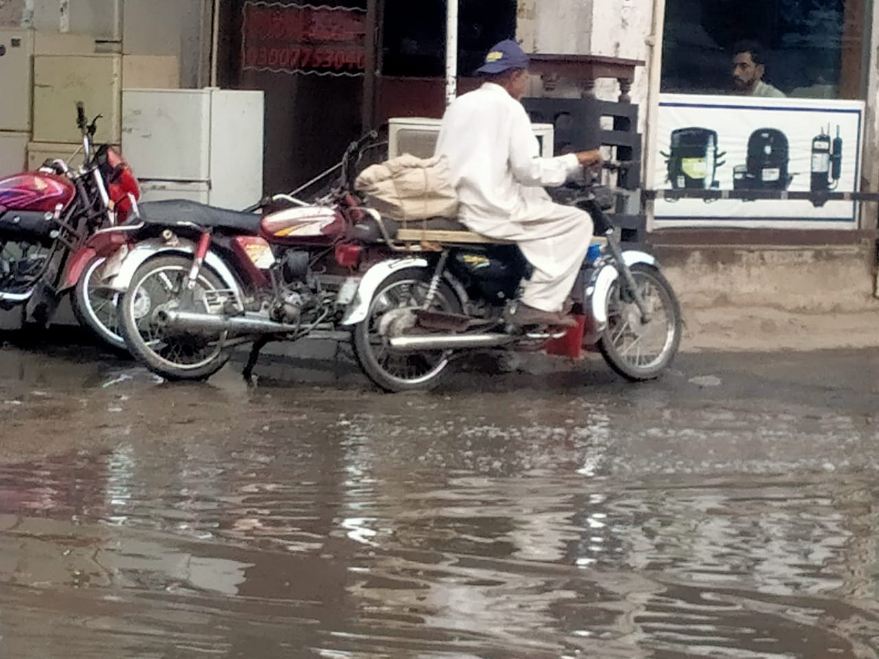 rain water on road